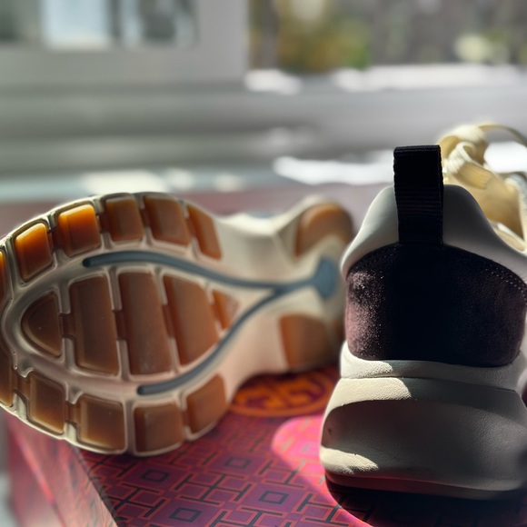 Tory Burch Good Luck Trainer white/plum size 5 - Picture 2 of 8